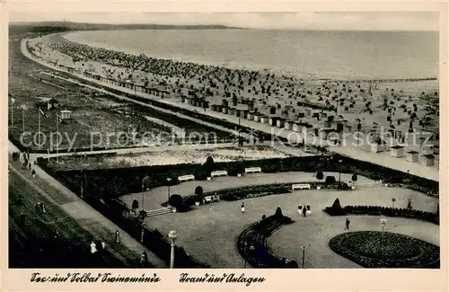 AK / Ansichtskarte Swinemuende_Swinoujscie Strand und Anlagen Fliegeraufnahme Swinemuende Swinoujscie