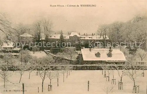 AK / Ansichtskarte Wesserling_Husseren Chateau en hiver Wesserling Husseren