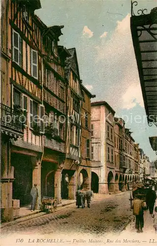 AK / Ansichtskarte La_Rochelle_Charente Maritime Vieilles maisons Rue des Merciers La_Rochelle