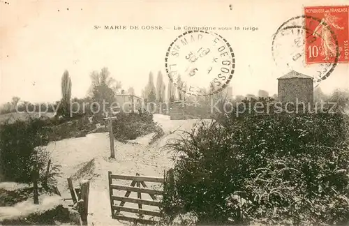 AK / Ansichtskarte Sainte Marie de Gosse La Campagne sous la neige Sainte Marie de Gosse