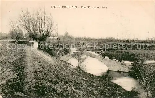 AK / Ansichtskarte L Isle Jourdain Pont tourne sur Save 