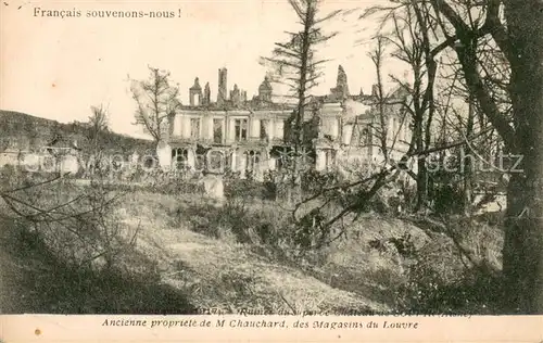 AK / Ansichtskarte Soupir Ruines du Chateau Ancienne propriete de M. Chauchard Soupir