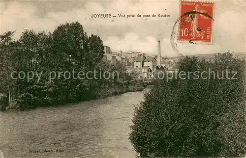 AK / Ansichtskarte Joyeuse Vue prise du pont de Rosiere Joyeuse