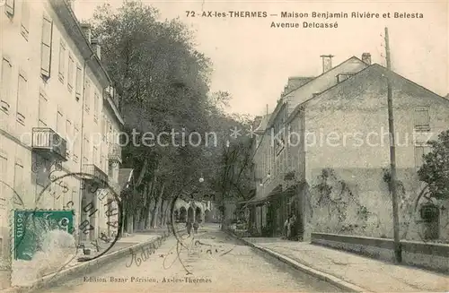 AK / Ansichtskarte Ax les Thermes Maison Benjamin Riviere et Belesta Avenue Delcasse Ax les Thermes