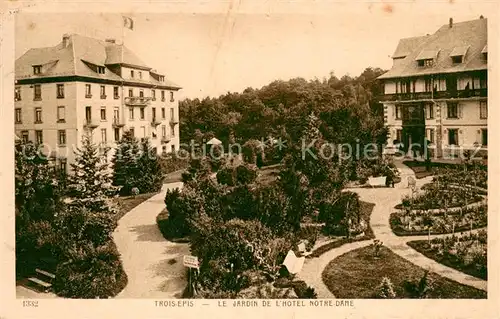 AK / Ansichtskarte Trois_Epis_Haut_Rhin_Elsass Jardin de l Hotel Notre Dame Trois_Epis