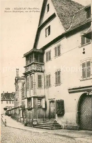 AK / Ansichtskarte Selestat_Bas_Rhin_Elsass Maison historique Rue de Verdun Selestat_Bas_Rhin_Elsass