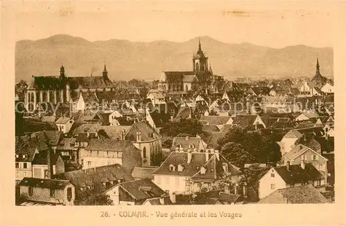 AK / Ansichtskarte Colmar_Haut_Rhin_Elsass Vue generale et les Vosges Colmar_Haut_Rhin_Elsass