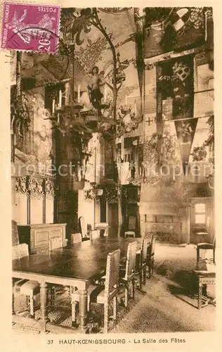 AK / Ansichtskarte Haut Koenigsbourg_Hohkoenigsburg Chateau Salle des Fetes Haut Koenigsbourg