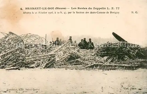 AK / Ansichtskarte Brabant le Roi Restes du Zeppelin Brabant le Roi