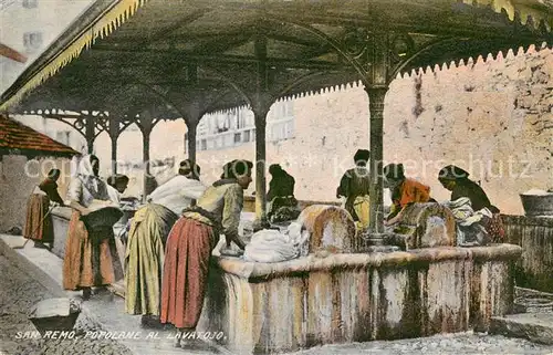 AK / Ansichtskarte San_Remo Popolane al lavatojo San_Remo