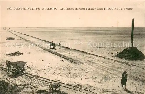 AK / Ansichtskarte Barbatre Passage du Gois a maree basse relie l Ile a la France Barbatre