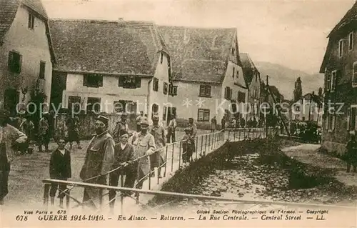 AK / Ansichtskarte Rotteren_Roderen Rue Centrale pendant la Grande Guerre 1914 16 