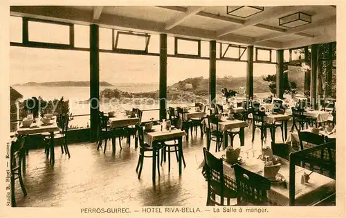 AK / Ansichtskarte Perros Guirec Hotel Riva Bella Salle a manger Perros Guirec