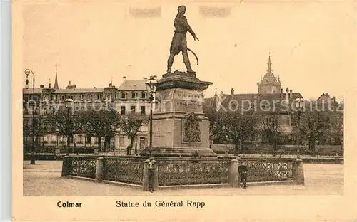 AK / Ansichtskarte Colmar_Haut_Rhin_Elsass Statue du General Rapp Colmar_Haut_Rhin_Elsass
