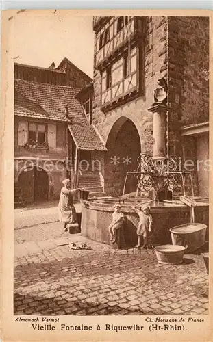 AK / Ansichtskarte Riquewihr_Haut_Rhin Fontaine Riquewihr_Haut_Rhin
