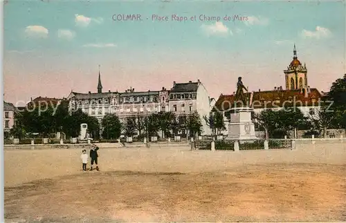 AK / Ansichtskarte Colmar_Haut_Rhin_Elsass Place Rapp et Champ de Mars Colmar_Haut_Rhin_Elsass