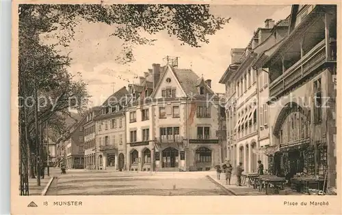 AK / Ansichtskarte Munster_Haut_Rhin_Elsass Place du March Munster_Haut_Rhin_Elsass