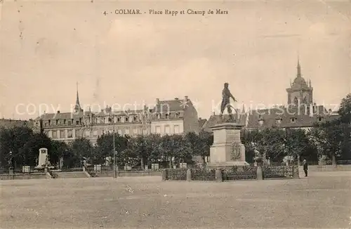 AK / Ansichtskarte Colmar_Haut_Rhin_Elsass Place Rapp et Champ de Mars Colmar_Haut_Rhin_Elsass