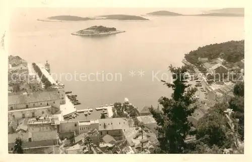 AK / Ansichtskarte Hvar Fliegeraufnahme Hafen Hvar