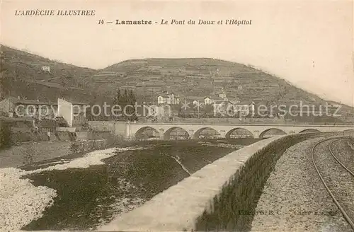 AK / Ansichtskarte Lamastre Pont du Doux et l Hopital Chemin de fer Lamastre