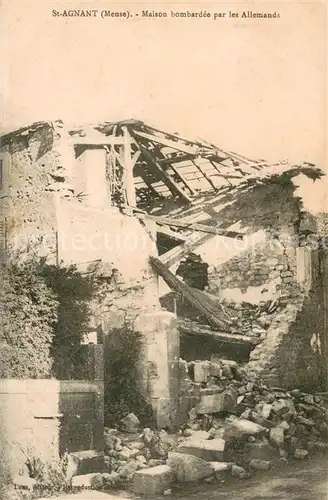 AK / Ansichtskarte Saint_Agnant_sous_les_Cotes Maison bombardee par les Allemands Ruines Grande Guerre Truemmer 1. Weltkrieg 