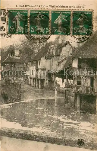 AK / Ansichtskarte Salies de Bearn Vieilles maisons sur le Saleys Salies de Bearn