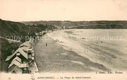 AK / Ansichtskarte Saint Brieuc_Cotes d_Armor Plage de Saint Laurent Saint Brieuc_Cotes d