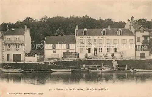 AK / Ansichtskarte Samois sur Seine Restaurant des Platreries Samois sur Seine
