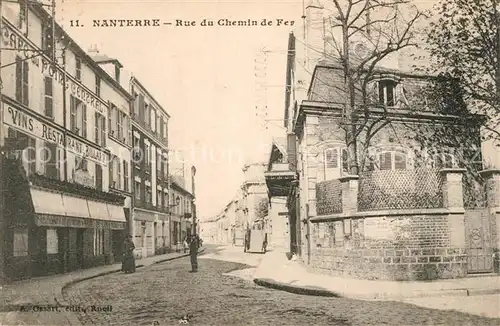 AK / Ansichtskarte Nanterre Rue du Chemin de Fer Nanterre