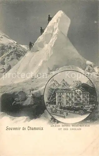 AK / Ansichtskarte Chamonix Grand Hotel Beau Rivage et des Anglais Mont Bergsteiger Chamonix