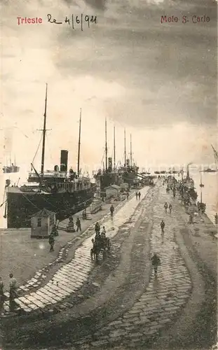 AK / Ansichtskarte Trieste Molo San Carlo Trieste
