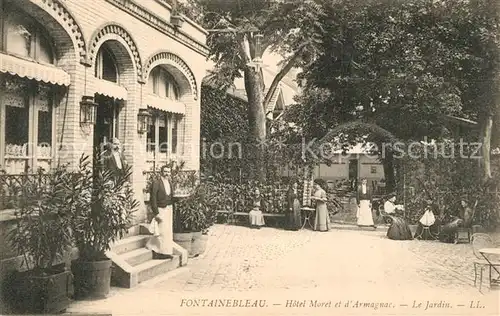 AK / Ansichtskarte Fontainebleau_Seine_et_Marne Hotel Moret et d Armagnac Jardin Fontainebleau_Seine