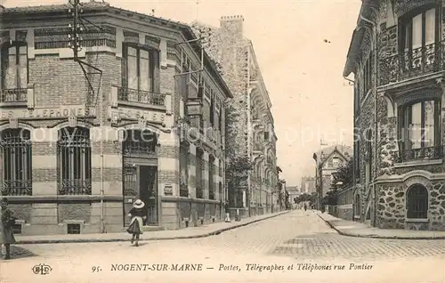 AK / Ansichtskarte Nogent sur Marne Postes Telegraphes et Telephones Rue Pontier Nogent sur Marne