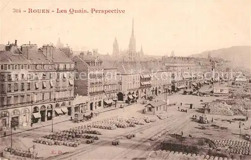 AK / Ansichtskarte Rouen Perspective des Quais Rouen