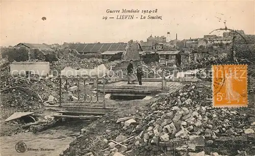AK / Ansichtskarte Lievin La Souchez Guerre Mondiale 1914 18 Ruines Truemmer 1. Weltkrieg Lievin