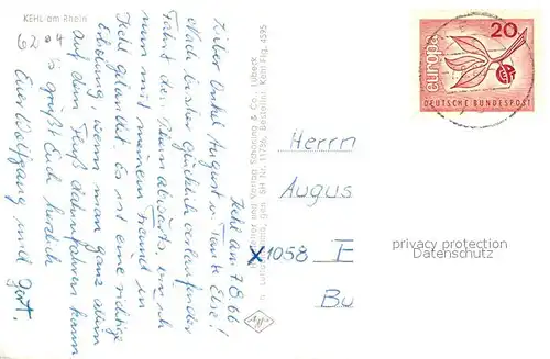 AK / Ansichtskarte Kehl_Rhein Fliegeraufnahme Kehl_Rhein