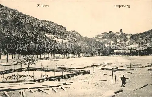 AK / Ansichtskarte Zabern_Saverne Blick zur Luetzelburg Soldatenkarte Zabern Saverne
