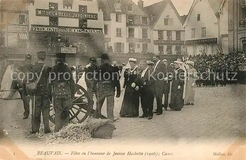 AK / Ansichtskarte Beauvais Fetes en l honneur de Jeanne Hachette Canon Beauvais
