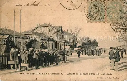 AK / Ansichtskarte VERDUN_Meuse Arrivee des Bleus de l Artillerie Verdun Meuse