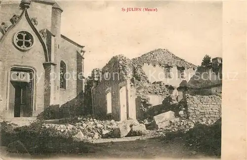 AK / Ansichtskarte Saint Julien sous les Cotes Ruines Grande Guerre Truemmer 1. Weltkrieg Saint Julien sous les Cotes