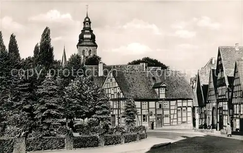 AK / Ansichtskarte Bad_Salzuflen Salzhof mit Kirchen Bad_Salzuflen