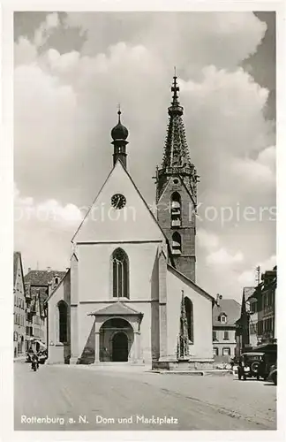 AK / Ansichtskarte Rottenburg_Neckar Dom und Marktplatz Rottenburg Neckar