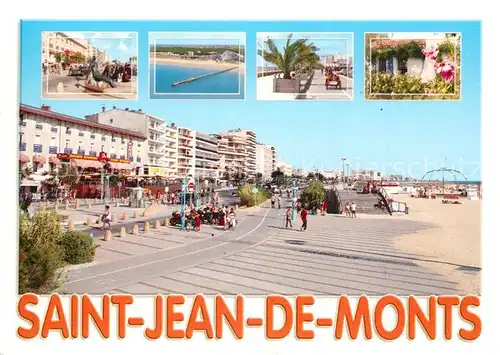 AK / Ansichtskarte Saint_Jean_de_Monts La Plage et la Promenade Saint_Jean_de_Monts