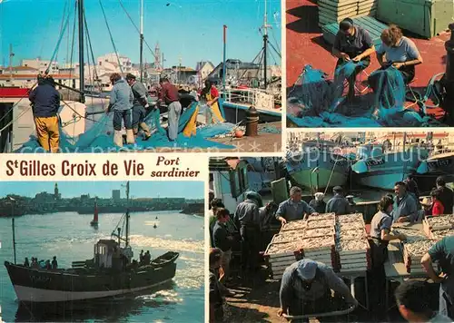 AK / Ansichtskarte Saint Gilles Croix de Vie_Vendee Port sardinier Vue partielle Saint Gilles Croix de Vie