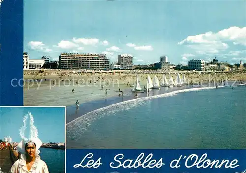 AK / Ansichtskarte Les_Sables d_Olonne La plage La coiffe de la Sablaise Les_Sables d_Olonne