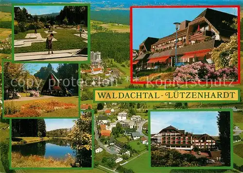 AK / Ansichtskarte Luetzenhardt Minigolf Kurhotel Musikpavillon Badesee Fliegeraufnahme Luetzenhardt