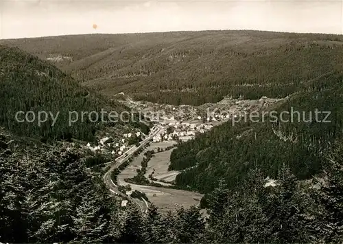 AK / Ansichtskarte Wildbad_Schwarzwald Blick vom Sommerberg ins Enztal Wildbad_Schwarzwald