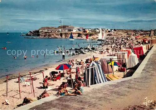 AK / Ansichtskarte Quiberon_Morbihan La plage de Port Haliguen devant le Fort Quiberon Morbihan