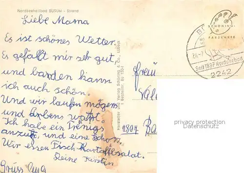 AK / Ansichtskarte Buesum_Nordseebad Strand Buesum_Nordseebad