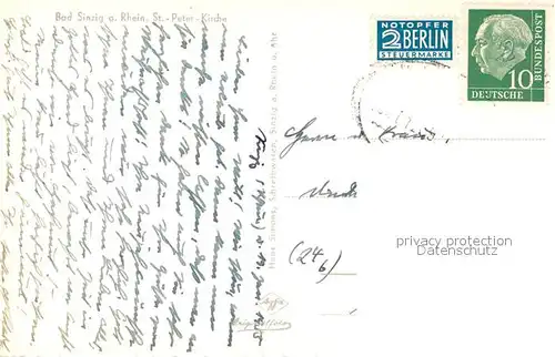 AK / Ansichtskarte Bad_Sinzig_Rhein St. Peter Kirche Bad_Sinzig_Rhein